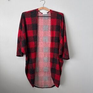 Chic soul plaid open front cardigan